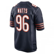 C.Bears #96 Armon Watts Navy Game Player Jersey Stitched American Football Jerseys