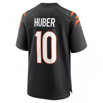 C.Bengals #10 Kevin Huber Black Game Jersey Stitched American Football Jerseys