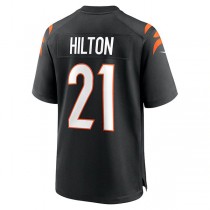 C.Bengals #21 Mike Hilton Black Game Player Jersey Stitched American Football Jerseys