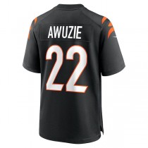 C.Bengals #22 Chidobe Awuzie Black Game Player Jersey Stitched American Football Jerseys
