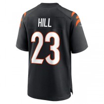 C.Bengals #23 Daxton Hill Black 2022 Draft First Round Pick Game Jersey Stitched American Football Jerseys