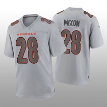C.Bengals #28 Joe Mixon Gray Atmosphere Game Jersey Stitched American Football Jerseys