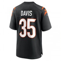 C.Bengals #35 Jalen Davis Black Game Player Jersey Stitched American Football Jerseys