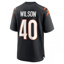 C.Bengals #40 Brandon Wilson Black Game Jersey Stitched American Football Jerseys