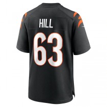 C.Bengals #63 Trey Hill Black Game Jersey Stitched American Football Jerseys