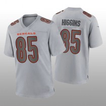 C.Bengals #85 Tee Higgins Gray Game Atmosphere Jersey Stitched American Football Jerseys