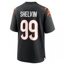 C.Bengals #99 Tyler Shelvin Black Game Jersey Stitched American Football Jerseys