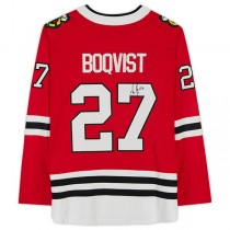 C.Blackhawks #27 Adam Boqvist Fanatics Authentic Autographed Fanatics Breakaway Jersey Red Stitched American Hockey Jerseys