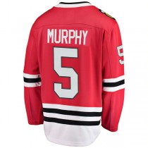 C.Blackhawks #5 Connor Murphy Breakaway Player Jersey Red Stitched American Hockey Jerseys