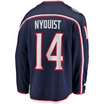C.Blue Jackets #14 Gustav Nyquist Fanatics Branded Home Breakaway Player Jersey Navy Stitched American Hockey Jerseys