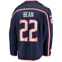 C.Blue Jackets #22 Jake Bean Fanatics Branded Home Breakaway Player Jersey Navy Stitched American Hockey Jerseys