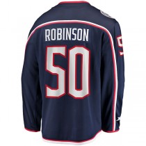 C.Blue Jackets #50 Eric Robinson Fanatics Branded Home Breakaway Player Jersey Navy Stitched American Hockey Jerseys