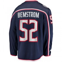 C.Blue Jackets #52 Emil Bemstrom Fanatics Branded Home Breakaway Player Jersey Navy Stitched American Hockey Jerseys