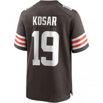 C.Browns #19 Bernie Kosar Brown Game Retired Player Jersey Stitched American Football Jerseys