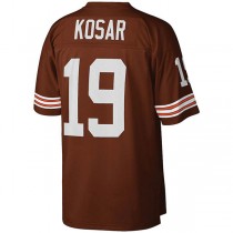 C.Browns #19 Bernie Kosar Mitchell & Ness Brown Legacy Replica Jersey Stitched American Football Jerseys