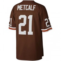 C.Browns #21 Eric Metcalf Mitchell & Ness Brown 1989 Legacy Replica Jersey Stitched American Football Jerseys