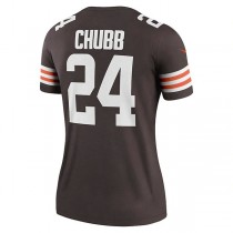 C.Browns #24 Nick Chubb Brown Legend Jersey Stitched American Football Jerseys