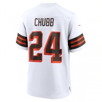C.Browns #24 Nick Chubb White 1946 Collection Alternate Game Jersey Stitched American Football Jerseys