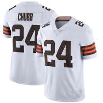 C.Browns #24 Nick Chubb White Vapor Limited Jersey Stitched American Football Jerseys