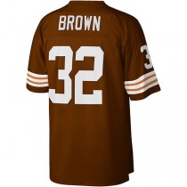 C.Browns #32 Jim Brown Mitchell & Ness Brown Legacy Replica Jersey Stitched American Football Jerseys