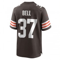 C.Browns #37 D'Anthony Bell Brown Game Player Jersey Stitched American Football Jerseys