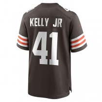 C.Browns #41 John Kelly Jr. Brown Game Player Jersey Stitched American Football Jerseys