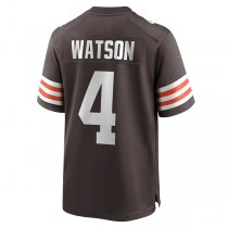 C.Browns #4 Deshaun Watson Brown Game Jersey Stitched American Football Jerseys