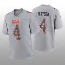 C.Browns #4 Deshaun Watson Gray Atmosphere Game Jersey Stitched American Football Jerseys