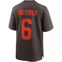 C.Browns #6 Baker Mayfield Brown Alternate Game Jersey American Football Jerseys