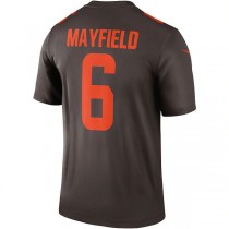 C.Browns #6 Baker Mayfield Brown Alternate Legend Jersey Stitched American Football Jerseys