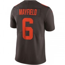 C.Browns #6 Baker Mayfield Brown Alternate Vapor Limited Jersey Stitched American Football Jerseys