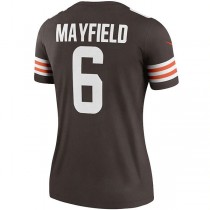 C.Browns #6 Baker Mayfield Brown Legend Player Jersey Stitched American Football Jerseys