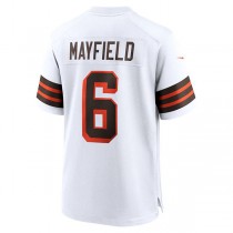 C.Browns #6 Baker Mayfield White 1946 Collection Alternate Game Jersey Stitched American Football Jerseys