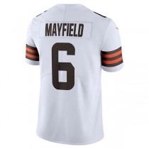 C.Browns #6 Baker Mayfield White Vapor Limited Jersey Stitched American Football Jerseys