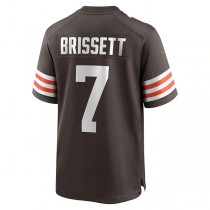 C.Browns #7 Jacoby Brissett Brown Game Jersey Stitched American Football Jerseys