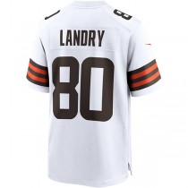 C.Browns #80 Jarvis Landry White Game Jersey Stitched American Football Jerseys
