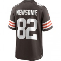 C.Browns #82 Ozzie Newsome Brown Game Retired Player Jersey Stitched American Football Jerseys