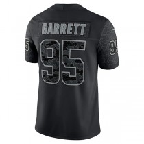 C.Browns #95 Myles Garrett Black RFLCTV Limited Jersey Stitched American Football Jerseys
