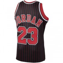 C.Bulls #23 Michael Jordan Mitchell & Ness Hardwood Classics 1995-96 Authentic Jersey Black Stitched American Basketball Jersey