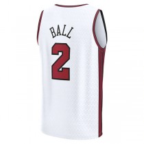 C.Bulls #2 Lonzo Ball Fanatics Branded 2022-23 Fastbreak Jersey City Edition White Stitched American Basketball Jersey