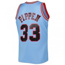 C.Bulls #33 Scottie Pippen Mitchell & Ness 1997-98 Hardwood Classics Reload 3.0 Swingman Jersey Light Blue Stitched American Basketball Jersey