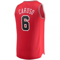 C.Bulls #6 Alex Caruso Fanatics Branded 2021-22 Fast Break Replica Jersey Icon Edition Red Stitched American Basketball Jersey