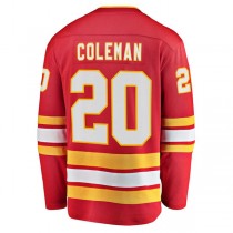 C.Flames #20 Blake Coleman Fanatics Branded Home Breakaway Player Jersey Red Stitched American Hockey Jerseys