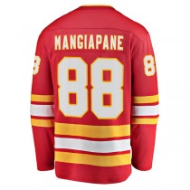 C.Flames #88 Andrew Mangiapane Fanatics Branded Home Breakaway Player Jersey Red Stitched American Hockey Jerseys