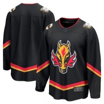 C.Flames Fanatics Branded Alternate Premier Breakaway Jersey Black Stitched American Hockey Jerseys