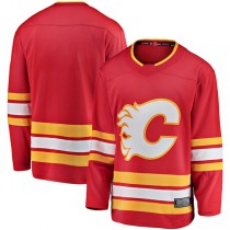 C.Flames Fanatics Branded Home Breakaway Jersey Red Stitched American Hockey Jerseys