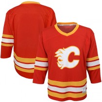 C.Flames Home Replica Blank Jersey Red Stitched American Hockey Jerseys