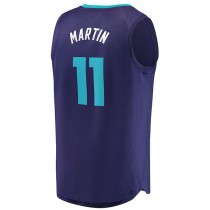 C.Hornets #11 Cody Martin Fanatics Branded Fast Break Replica Player Jersey Statement Edition Purple Stitched American Basketball Jersey