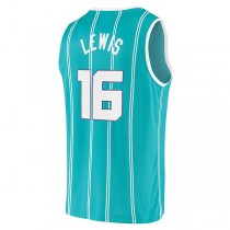 C.Hornets #16 Scottie Lewis Fanatics Branded 2021-22 Fast Break Replica Jersey Icon Edition Teal Stitched American Basketball Jersey