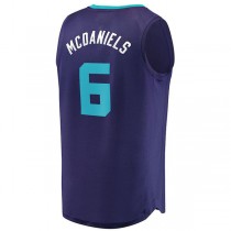 C.Hornets #6 Jalen McDaniels Fanatics Branded Fast Break Player Jersey Statement Edition Purple Stitched American Basketball Jersey